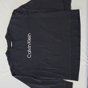 Calvin Klein Black Longsleeve Sweater Relaxed Fit Crewneck Sweatshirt Men’s L